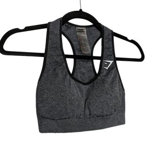 Gymshark Small Vital Seamless Sports Bra Black Marl